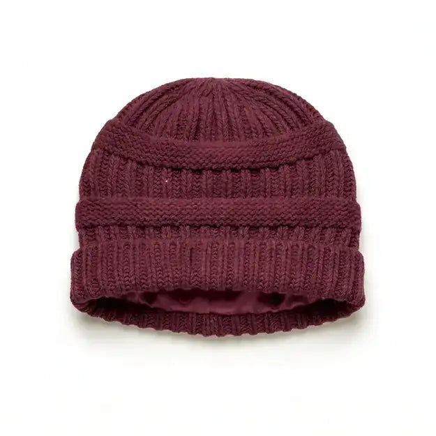 Satin Lined Knit Beanie