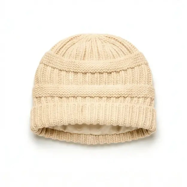 Satin Lined Knit Beanie