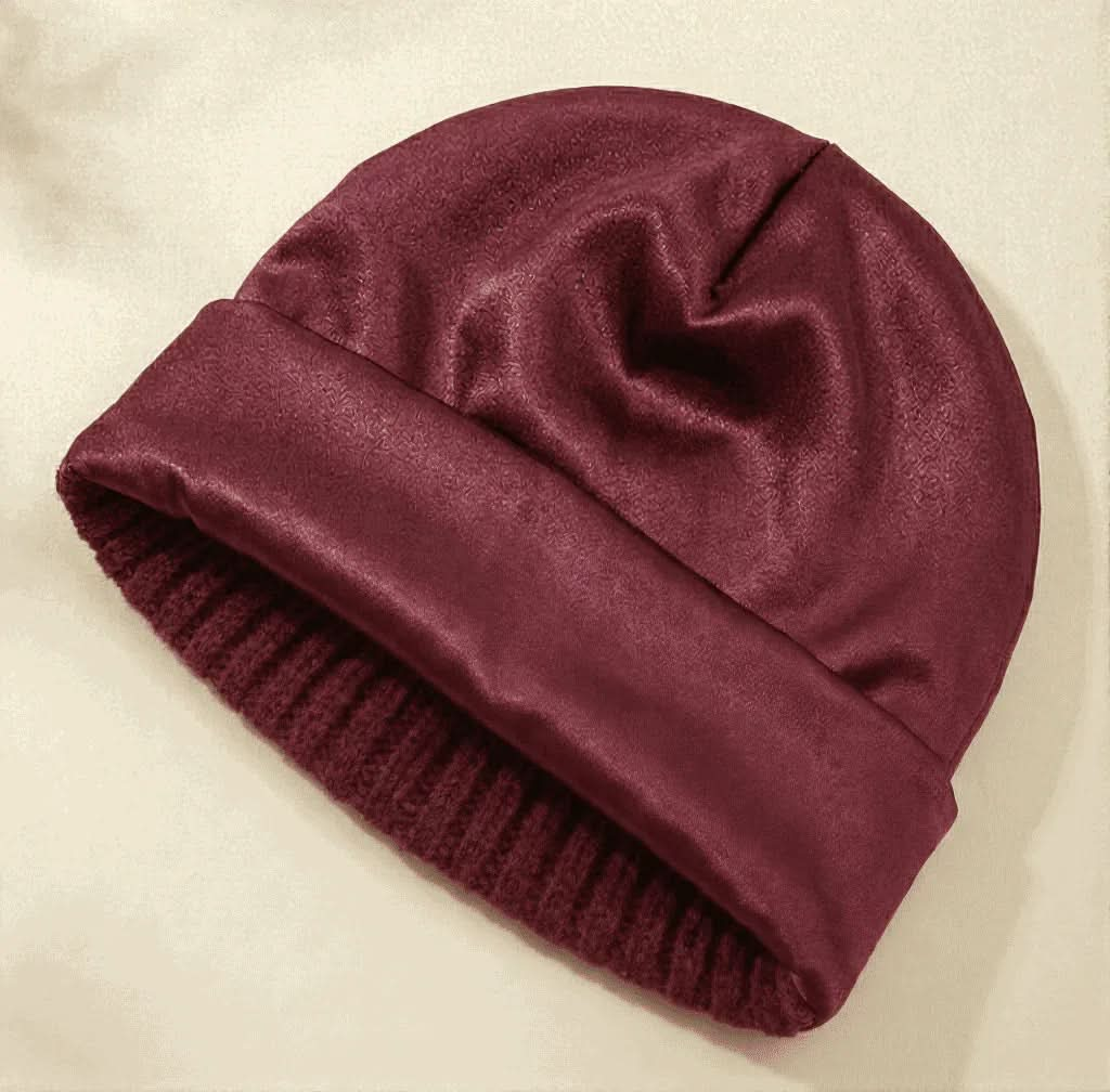 Satin Lined Knit Beanie - Curl & Collected